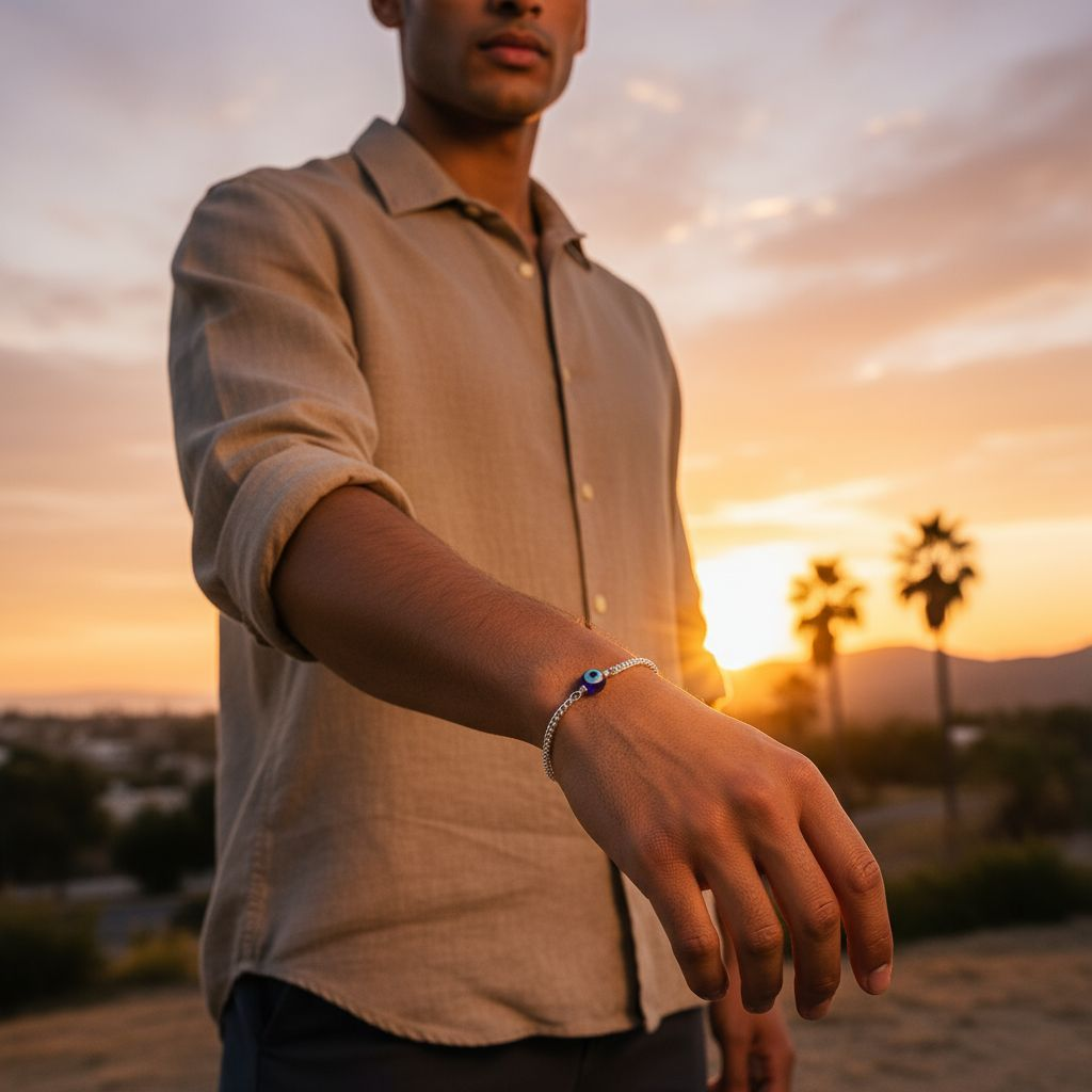 EVIL EYE MENS BRACELET